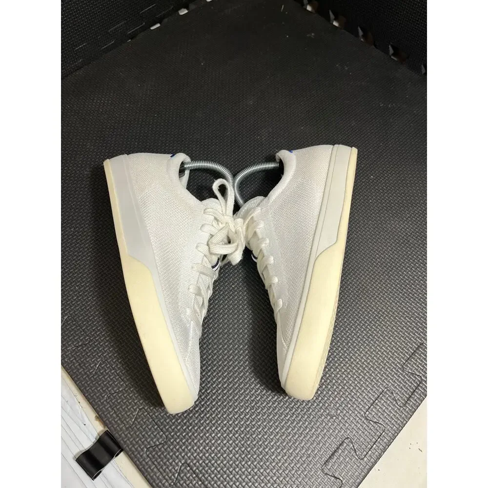 Rothy’s The Lace Up Sneaker‎ Women's Size 9 White Knit Contoured Footbed Shoes